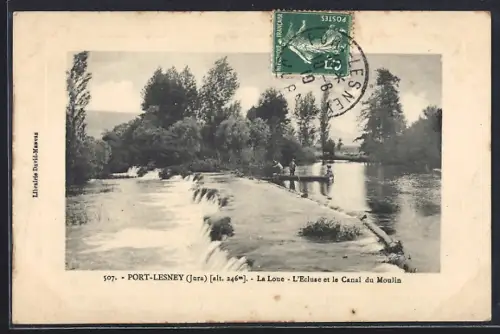 AK Port-Lesney /Jura, La Loue, L`Écluse et le Canal du Moulin