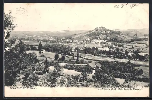 AK Montmorot /Jura, Vue panoramique sur le village et les collines environnantes