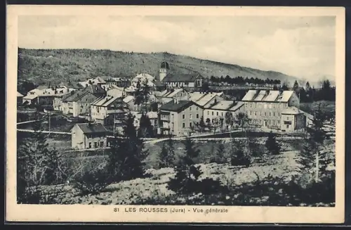 AK Les Rousses /Jura, Vue générale du village et collines environnantes