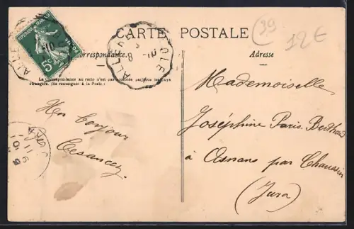 AK Cesancey /Jura, Rue du Penu, Strassenpartie