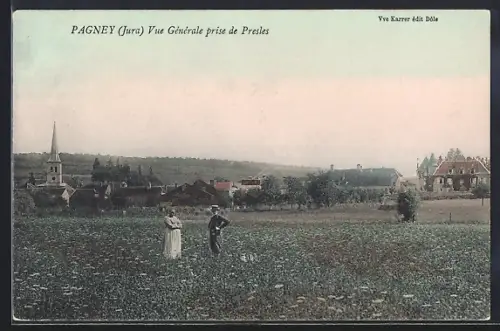 AK Pagney /Jura, Vue Générale prise de Presles