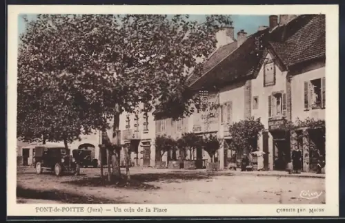 AK Pont-de-Poitte /Jura, Un coin de la Place