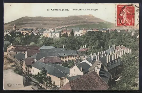 AK Champagnole, Vue Générale des Forges