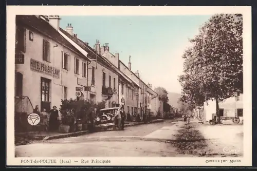 AK Pont-de-Poitte /Jura, Rue Principale, Strassenpartie
