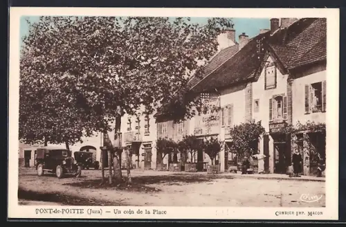 AK Pont-de-Poitte /Jura, Un coin de la Place