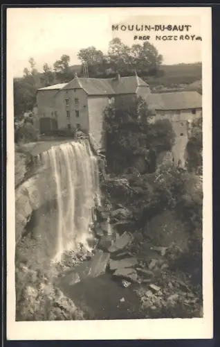 AK Moulin-du-Saut près de Nozeroy, Panorama mit Wasserfall