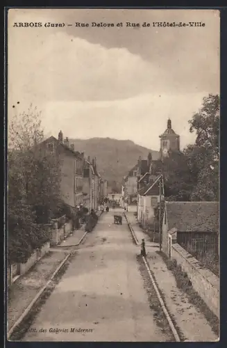 AK Arbois /Jura, Rue Delors et Rue de l`Hôtel-de-Ville, Strassenpartien