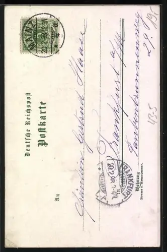 Lithographie Mainz, Narrhalla mit Podium auf dem Mainzer Carneval