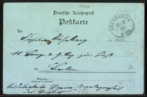 Mondschein-Lithographie Dollern bei Masmünster, Gasthaus zum Alfeld-See, Reservoir, Kirche