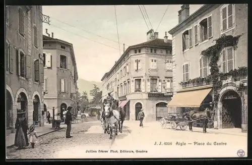 AK Aigle, Place du Centre