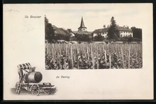 AK Perroy, Vue partielle avec l`église