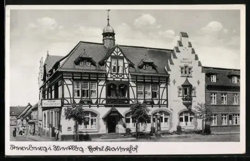 AK Sternberg /Mecklenburg, Hotel Kaiserhof mit Café