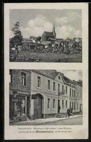AK Meckenheim / Rheinl., Hotel zum Hähnchen in der Hauptstrasse, Inh. Jean Ruland