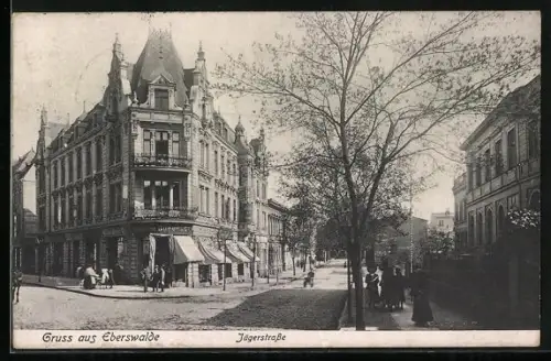 AK Eberswalde, Blick in die Jägerstrasse