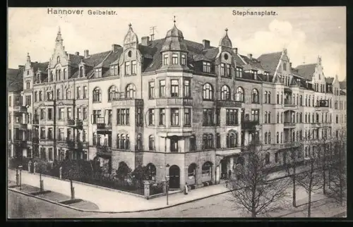 AK Hannover, Geibelstrasse Ecke Stephansplatz
