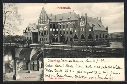 AK Jüterbog, Realschule, Innenansicht Treppenhaus