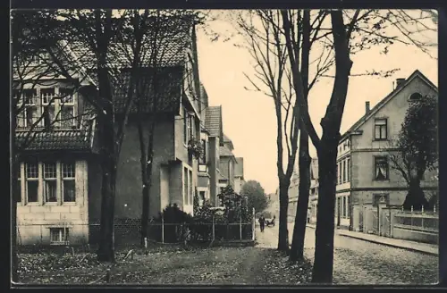 AK Bünde, Kaiser Wilhelm Strasse im Ort