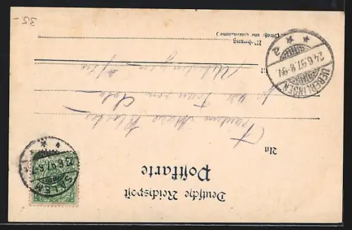 Lithographie Salem, Münster, Ortspanorama