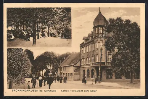 AK Brünninghausen bei Dortmund, Kaffee-Restaurant zum Adler, P. Pieper