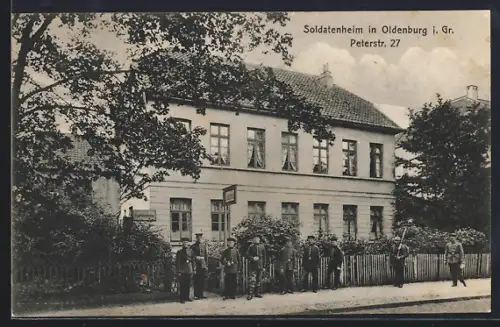 AK Oldenburg i. Gr., Soldatenheim in der Peterstrasse 27