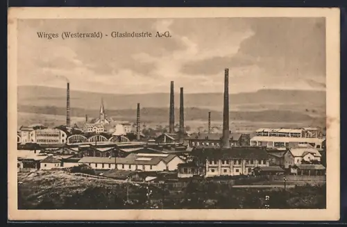 AK Wirges /Westerwald, Glasindustrie A.-G., Totalansicht