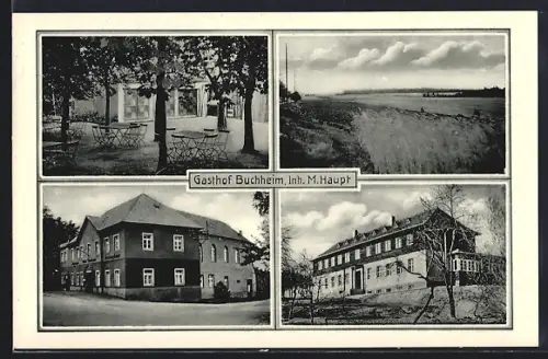 AK Buchheim / S.A., Gasthof von M. Haupt mit Garten