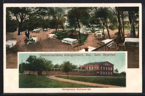 AK Groitzsch / Sa., Gasthaus Obstweinschänke Altengroitzsch