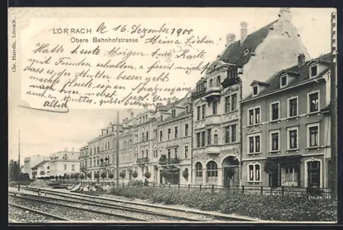 AK Lörrach, Obere Bahnhofstrasse