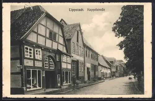 AK Lippstadt, Kappelstrasse mit Lebensmittelgeschäft