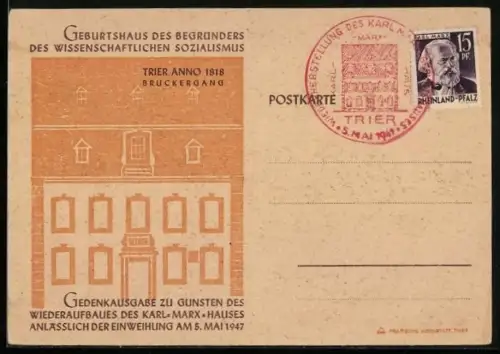 AK Trier, Wiederherstellung des Karl Marx-Geburtshauses 1947, Bruckergang