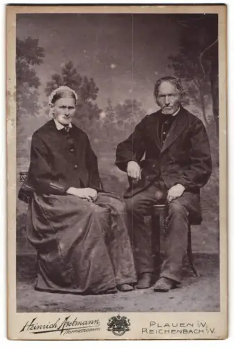 Fotografie Heinrich Axtmann, Plauen i. V., Gottfried Schulze mit seiner Frau