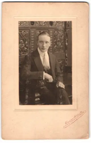 Fotografie Oscar Wink, Essen-Ruhr, Friedrich Miebach als junger Mann