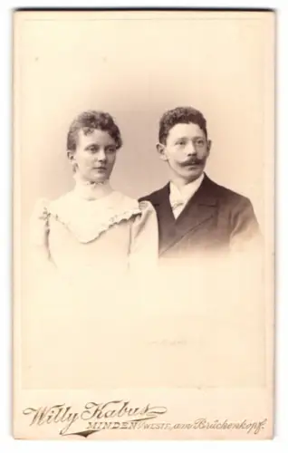 Fotografie Willy Kabus, Minden, Porträt eines Paares