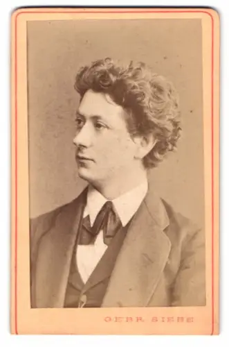 Fotografie Gebr. Siebe, Leipzig, Hotel Stadt Dresden, Porträt eines jungen Mannes