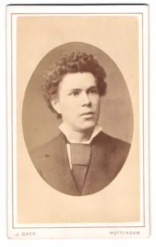 Fotografie J. Baer, Rotterdam, Schiedamschen Singel 55, Porträt eines jungen Mannes