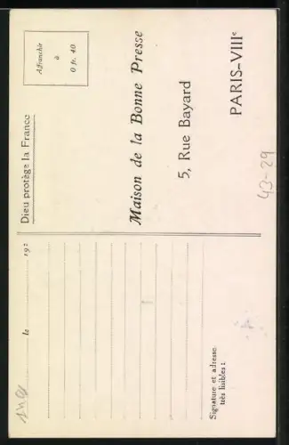 AK Paris, Maison de la Bonne Presse, La Croix, 5, Rue Bayard