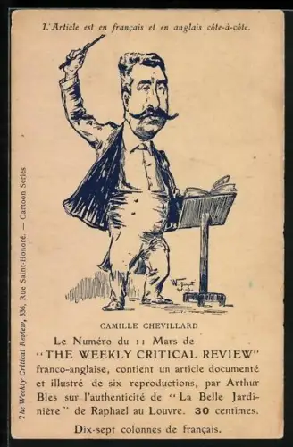 AK Camille Chevillard, Le Numéro du 11 Mars de The Weekly Critical Review