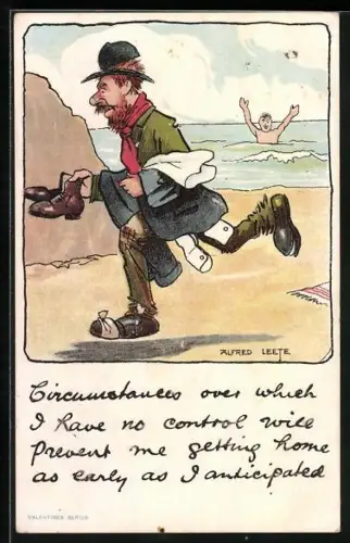 AK Landstreicher beim Klamottenklau am Strand