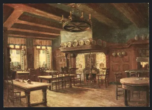 Künstler-AK Münster i. Westf., Restaurant Pinkus Müller`s Altbier-Küche, Brauerei seit 1816