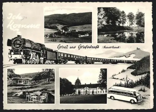 AK Grafschaft /Sauerland, Ortsansicht aus der Vogelschau, Kloster Grafschaft