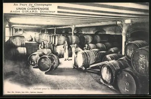 AK Au Pays de Champagne, Union Champenoise, Celliers pour la fermentation des vins nuoveaux