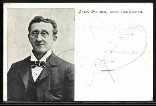 AK Josef Steidler, Wiener Gesangskünstler, Portrait