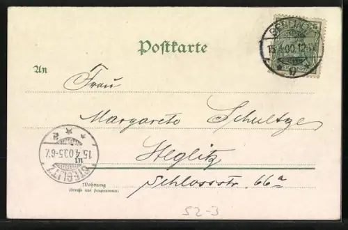 Lithographie Zwei Kinderköpfe in Ostereiern, Mohnblüten, Gedicht, Ostergruss