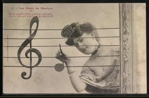 AK Les Notes de Musique, Sur la première ligne..., Mi