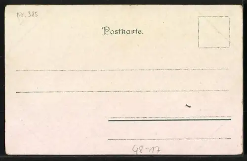 Lithographie Lachender Monokelträger spiegelt sich in seinem Zylinderhut