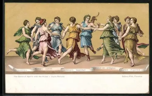 AK Florence, The Dance of Apollo with the Muses, Giulio Romano, Gallery Pitti