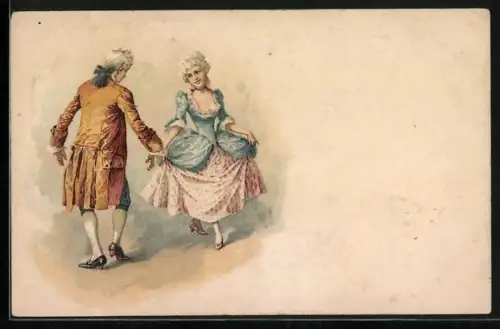 AK Tanzpaar in der Verbeugung