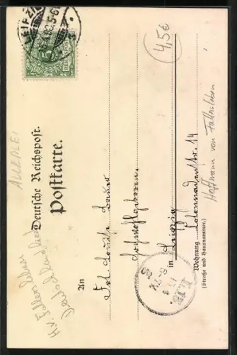 AK Hoffmann von Fallersleben im Halbportrait