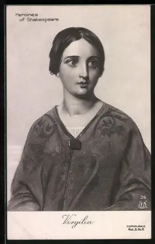 AK Virgilia looking to the right, Heroines of Shakespeare