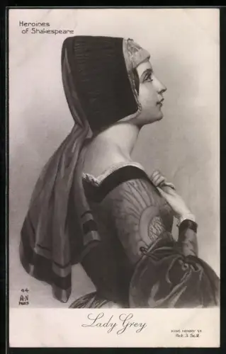 AK Lady Grey looking hopefully upward, Heroines of Shakespeare